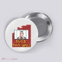 Build This Wall Lock Him Up Anti Trump Impeachment 45 Button thumb 0