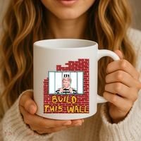 Build This Wall Lock Him Up Anti Trump Impeachment 45 Coffee Mug thumb 3