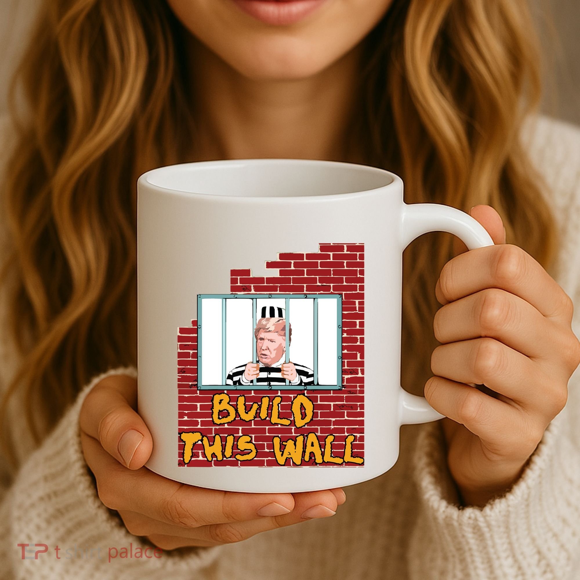 Build This Wall Lock Him Up Anti Trump Impeachment 45 Coffee Mug