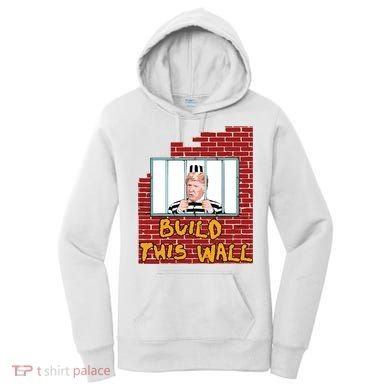 Build This Wall Lock Him Up Anti Trump Impeachment 45 Women's Hoodie