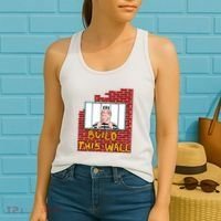 Build This Wall Lock Him Up Anti Trump Impeachment 45 Women's Tank Top thumb 2