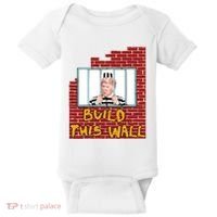Build This Wall Lock Him Up Anti Trump Impeachment 45 Baby Bodysuit thumb 0