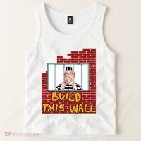 Build This Wall Lock Him Up Anti Trump Impeachment 45 Tank Top thumb 2