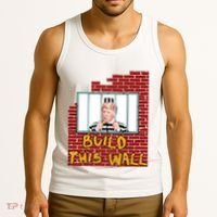 Build This Wall Lock Him Up Anti Trump Impeachment 45 Tank Top thumb 3