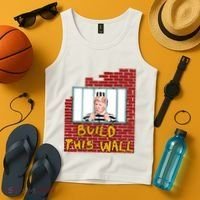 Build This Wall Lock Him Up Anti Trump Impeachment 45 Tank Top thumb 4