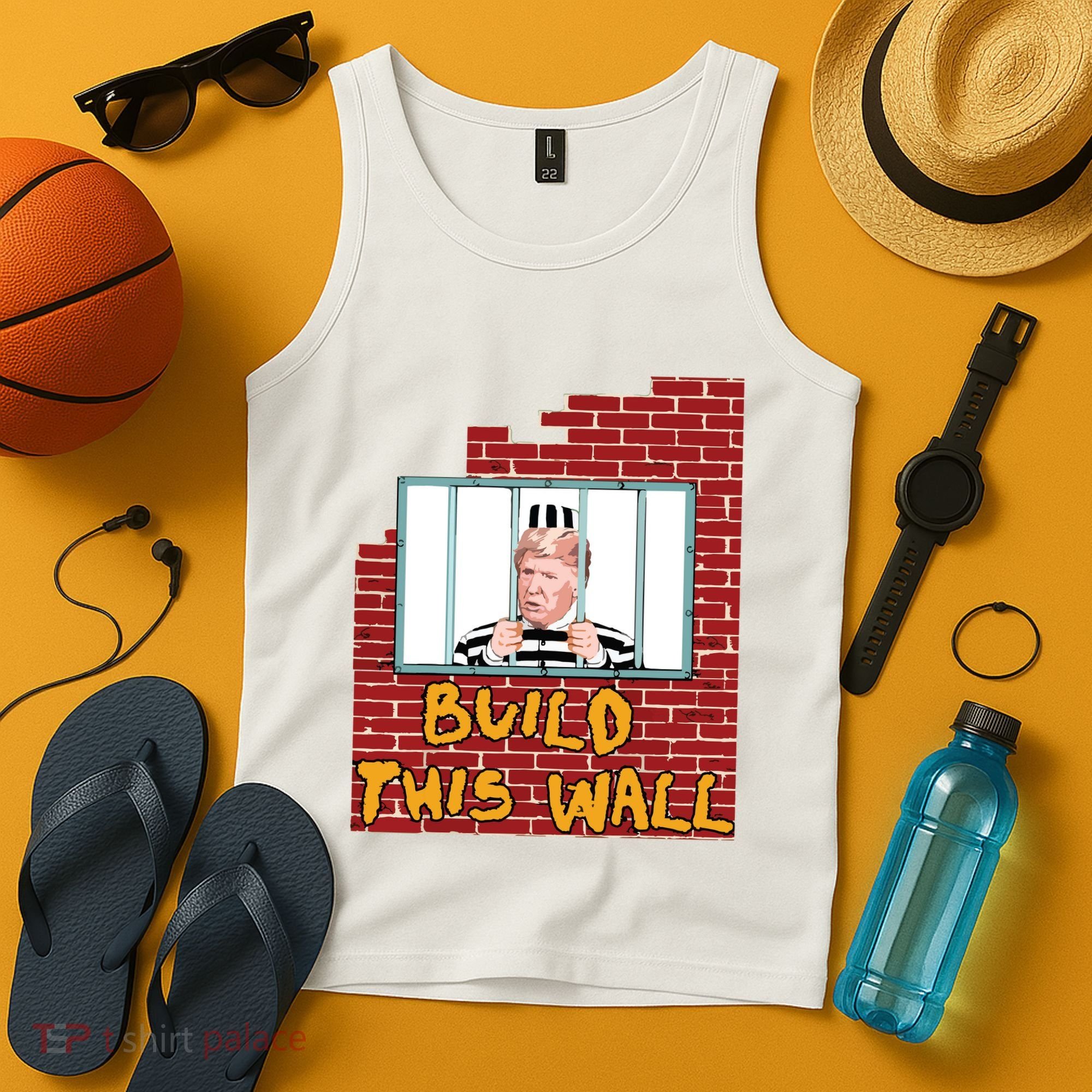 Build This Wall Lock Him Up Anti Trump Impeachment 45 Tank Top