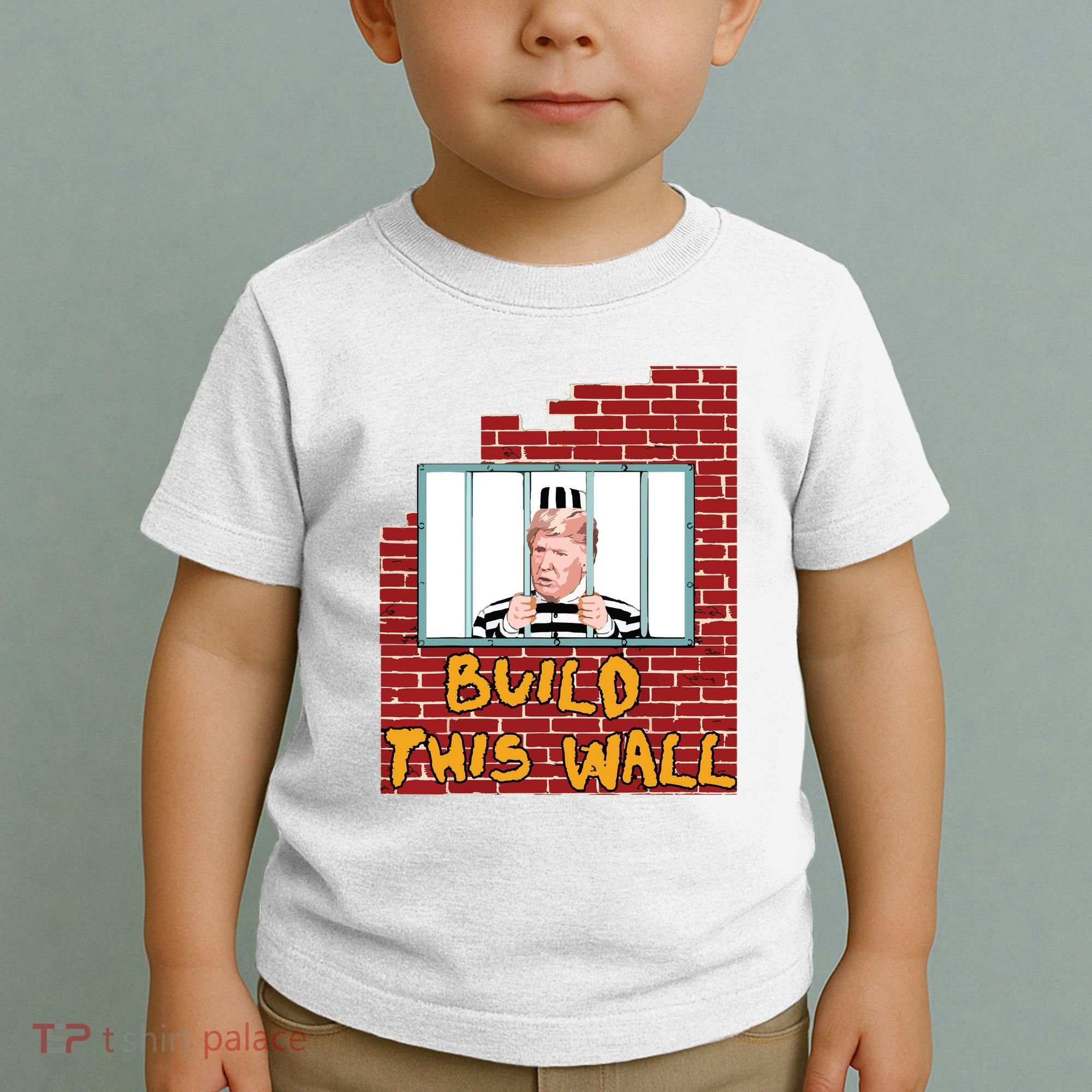 Build This Wall Lock Him Up Anti Trump Impeachment 45 Toddler T-Shirt