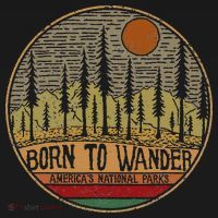Born To Wander Americas National Parks Vintage T-Shirt thumb 7