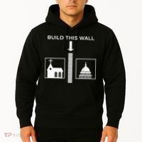 Build This Wall Ironic Separate Church And State Funny Hoodie thumb 2