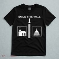 Build This Wall Ironic Separate Church And State Funny T-Shirt thumb 5