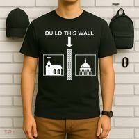 Build This Wall Ironic Separate Church And State Funny T-Shirt thumb 6