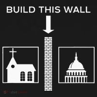 Build This Wall Ironic Separate Church And State Funny Coaster thumb 2