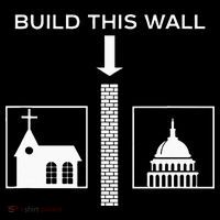 Build This Wall Ironic Separate Church And State Funny Mousepad thumb 1