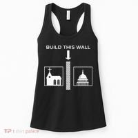 Build This Wall Ironic Separate Church And State Funny Women's Tank Top thumb 0