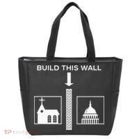Build This Wall Ironic Separate Church And State Funny Tote Bag thumb 0