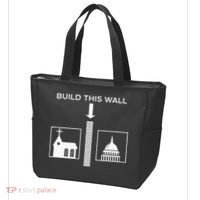 Build This Wall Ironic Separate Church And State Funny Tote Bag thumb 3