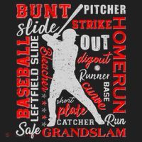 Baseball Typography Word Art Women's Sweatshirt thumb 2