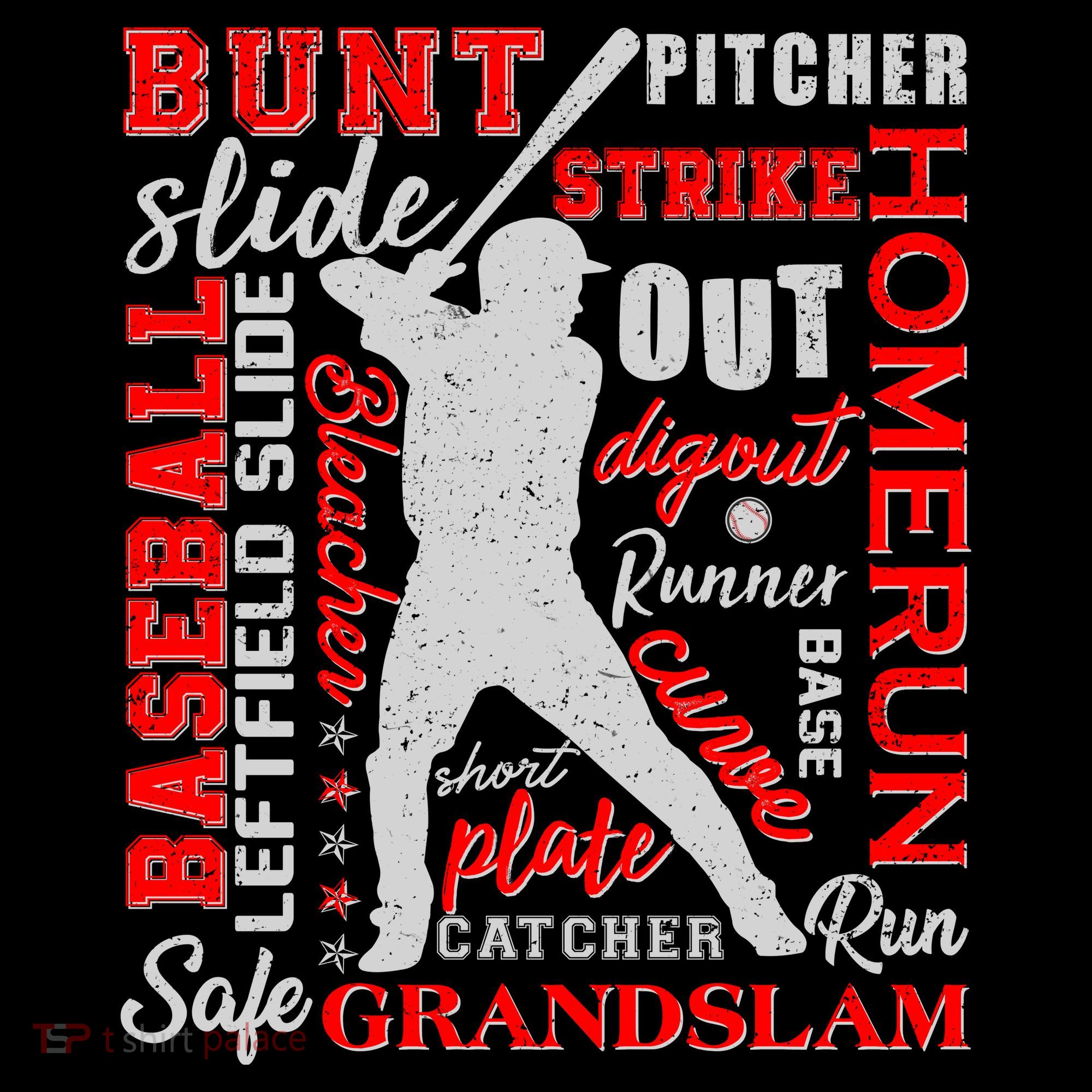 Baseball Typography Word Art Doggie Tank