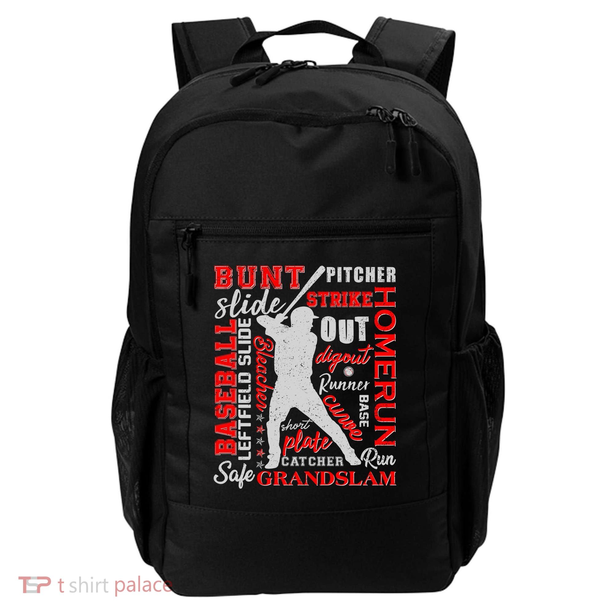 Baseball Typography Word Art Backpack