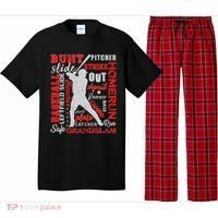 Baseball Typography Word Art Pajama Set thumb 0