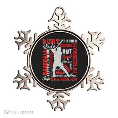Baseball Typography Word Art Ornament