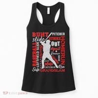 Baseball Typography Word Art Women's Tank Top thumb 0