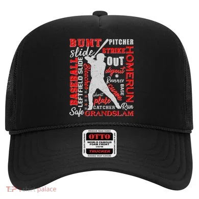 Baseball Typography Word Art Hat