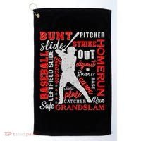 Baseball Typography Word Art Golf Towel thumb 0