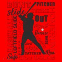 Baseball Typography Word Art Santa Hat thumb 1