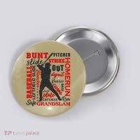 Baseball Typography Word Art Button thumb 0