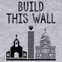 Build This Wall Ironic Separate Church And State Women's Sweatshirt thumb 2