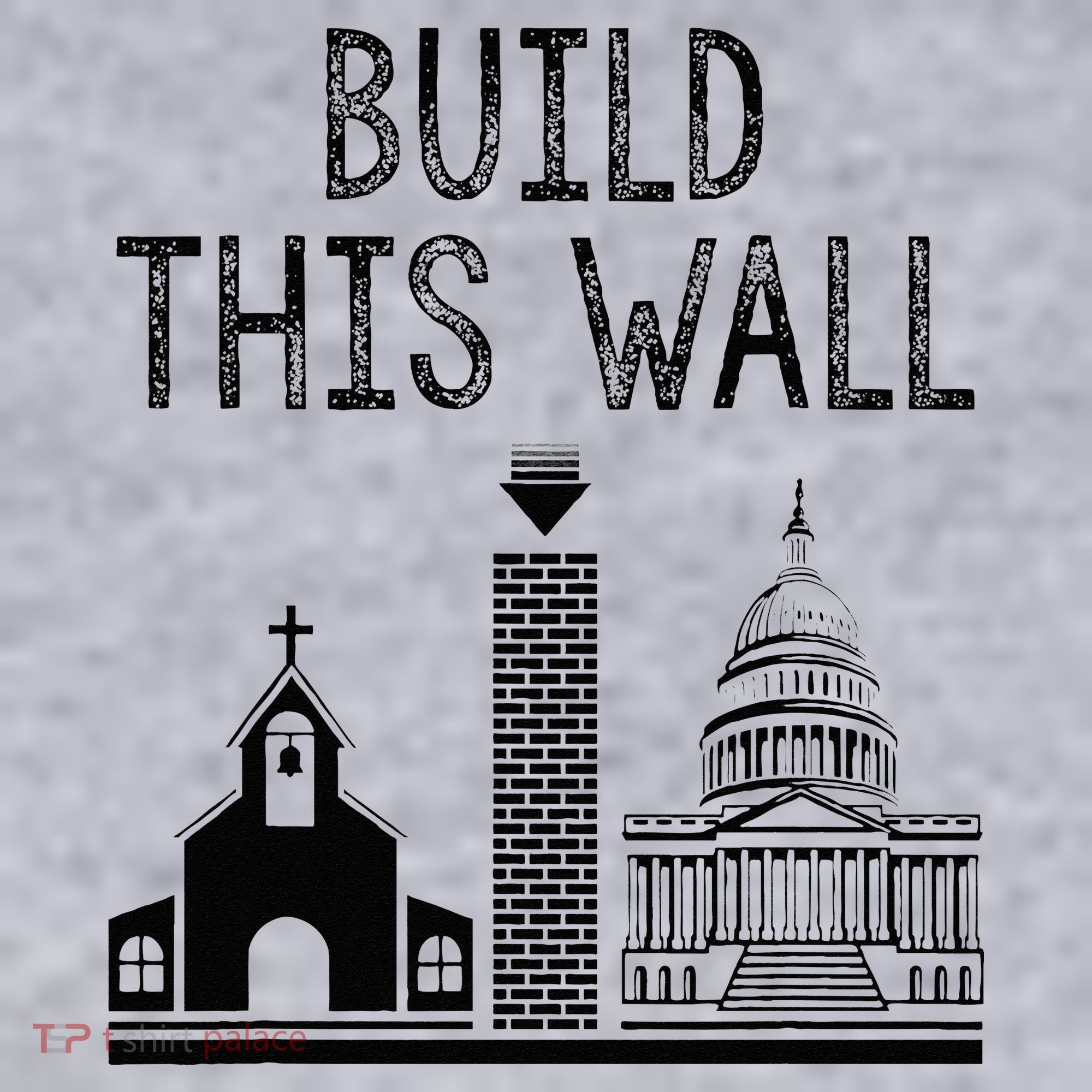 Build This Wall Ironic Separate Church And State Women's Sweatshirt