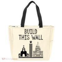 Build This Wall Ironic Separate Church And State Tote Bag thumb 0