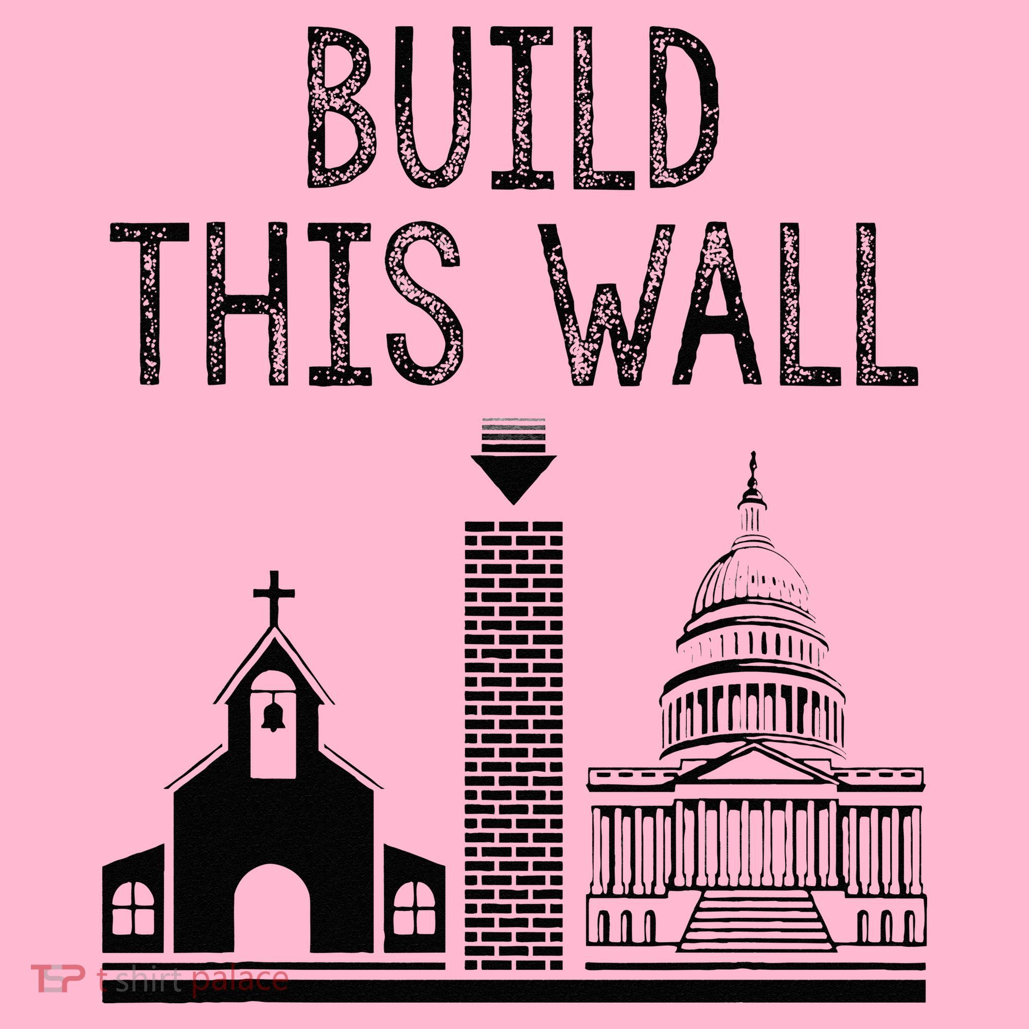 Build This Wall Ironic Separate Church And State Coaster