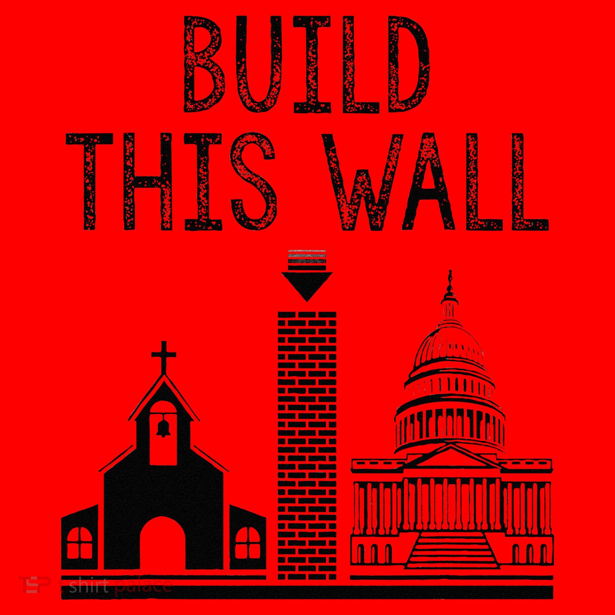 Build This Wall Ironic Separate Church And State Santa Hat
