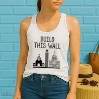 Build This Wall Ironic Separate Church And State Women's Tank Top thumb 2
