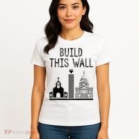 Build This Wall Ironic Separate Church And State Women's T-Shirt thumb 4