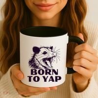 Born To Yap Funny Opossun Meme Awesome Possum Weird Gift Coffee Mug thumb 3