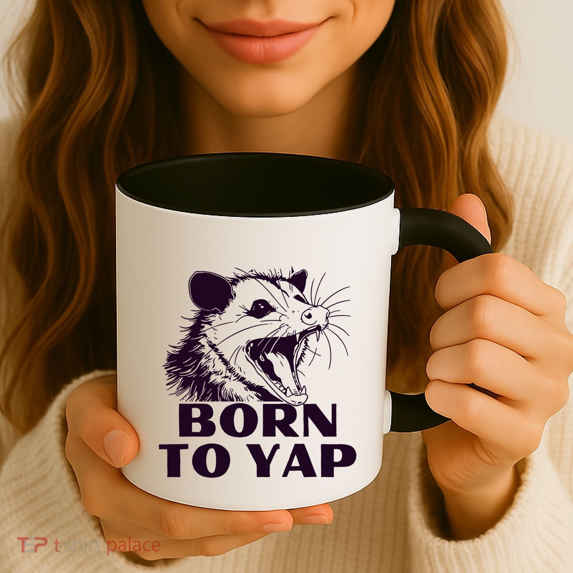 Born To Yap Funny Opossun Meme Awesome Possum Weird Gift Coffee Mug