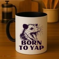 Born To Yap Funny Opossun Meme Awesome Possum Weird Gift Coffee Mug thumb 4