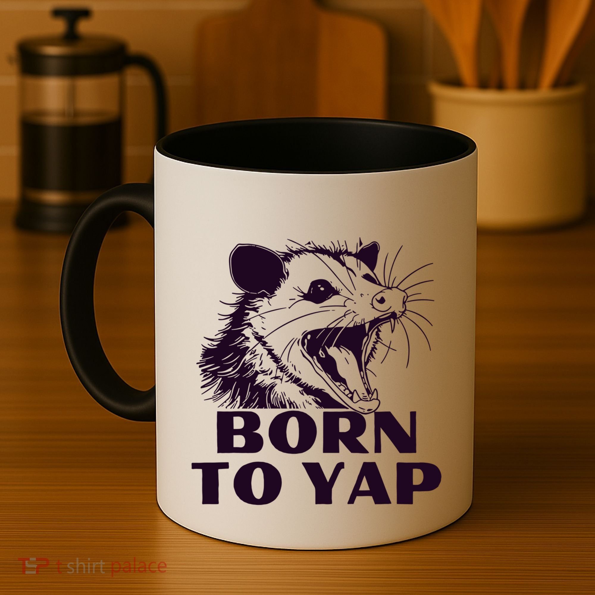 Born To Yap Funny Opossun Meme Awesome Possum Weird Gift Coffee Mug