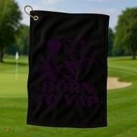 Born To Yap Funny Opossun Meme Awesome Possum Weird Gift Golf Towel thumb 1