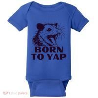 Born To Yap Funny Opossun Meme Awesome Possum Weird Gift Baby Bodysuit thumb 0