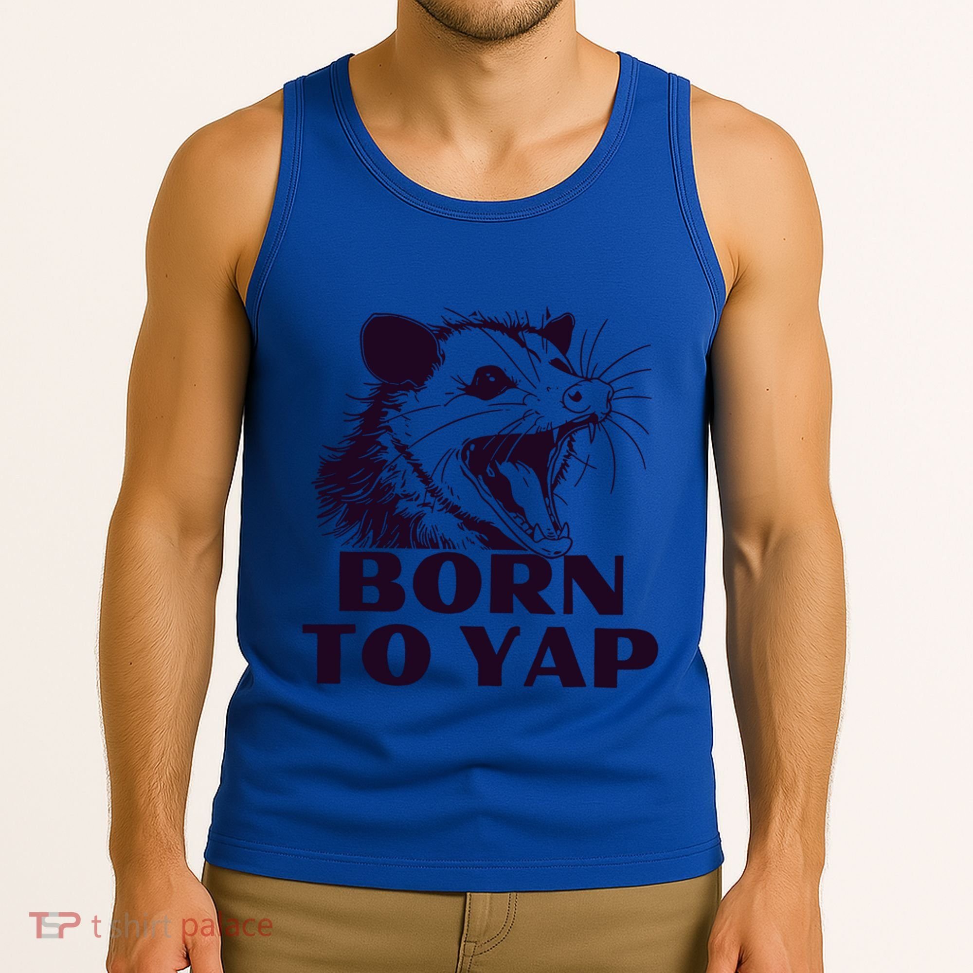 Born To Yap Funny Opossun Meme Awesome Possum Weird Gift Tank Top