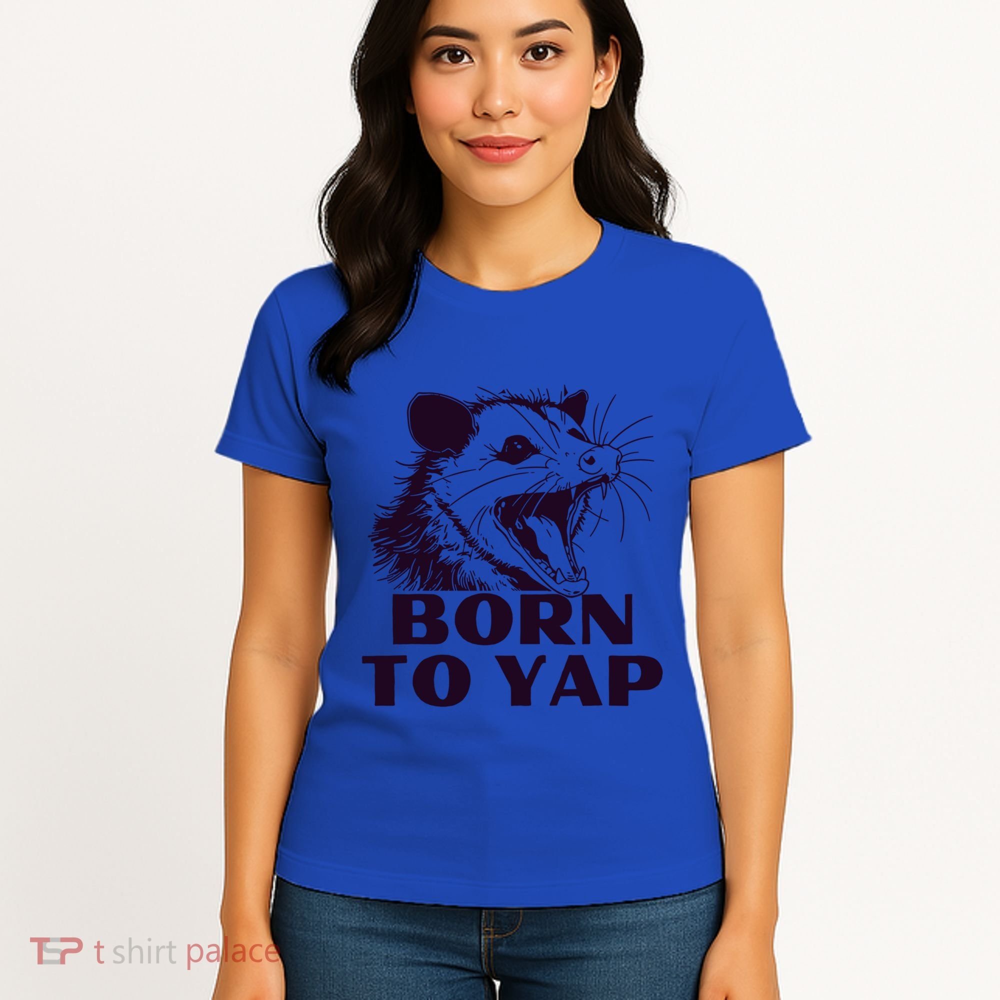 Born To Yap Funny Opossun Meme Awesome Possum Weird Gift Women's T-Shirt
