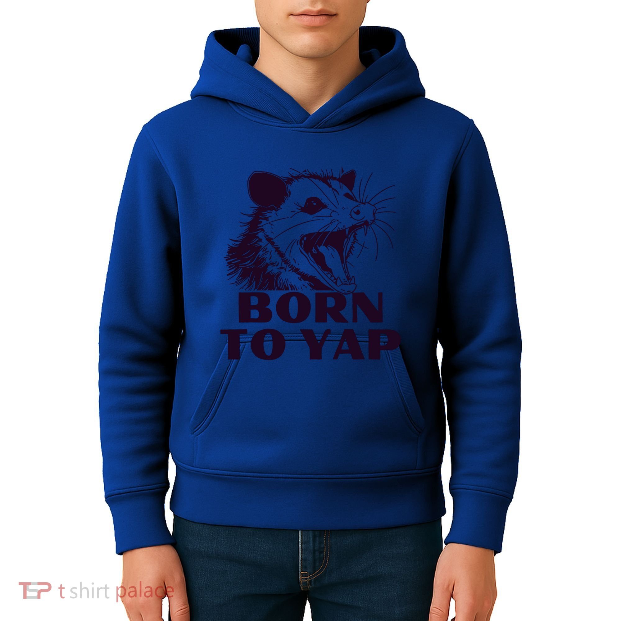 Born To Yap Funny Opossun Meme Awesome Possum Weird Gift Kids Hoodie