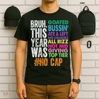 Bruh This Year Was Goated No Cap Funny Last Day Of School T-Shirt thumb 6