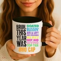 Bruh This Year Was Goated No Cap Funny Last Day Of School Coffee Mug thumb 3