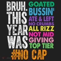 Bruh This Year Was Goated No Cap Funny Last Day Of School Golf Towel thumb 3