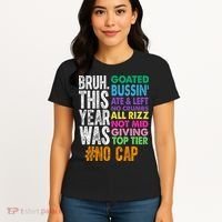 Bruh This Year Was Goated No Cap Funny Last Day Of School Women's T-Shirt thumb 4